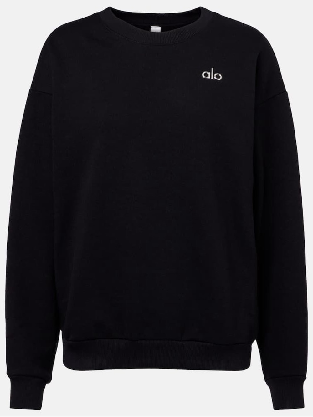 ALO Yoga Black Crewneck Top with White Tag